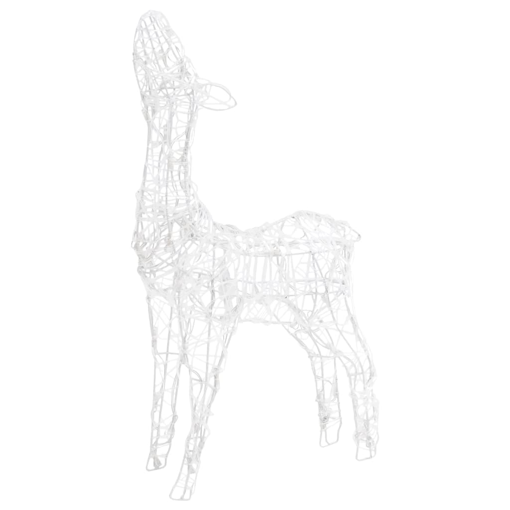 NNEVL Acrylic Reindeer Family Christmas Decoration 160 LED Warm White-4