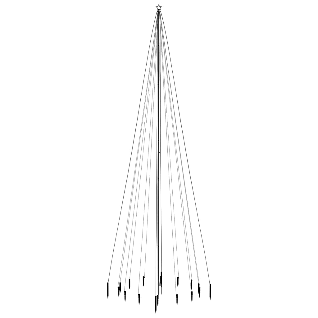 NNEVL Christmas Tree with Spike Blue 1134 LEDs 800 cm-2