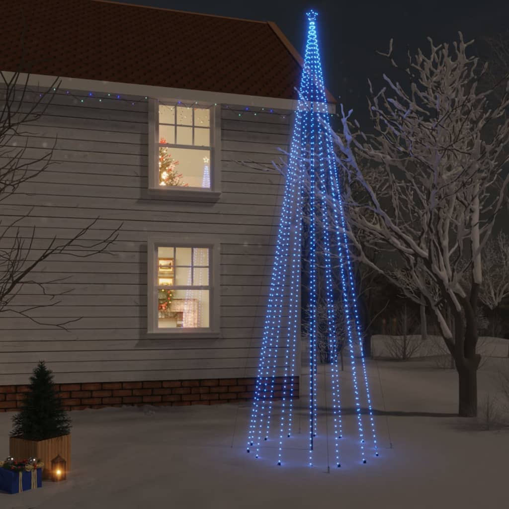 NNEVL Christmas Tree with Spike Blue 1134 LEDs 800 cm-0